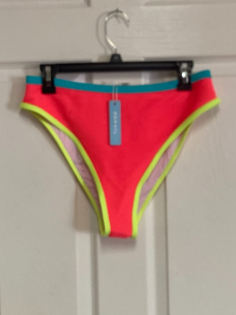POPVIL Neon Pink Bikini Bottoms New With Tags size large Women's